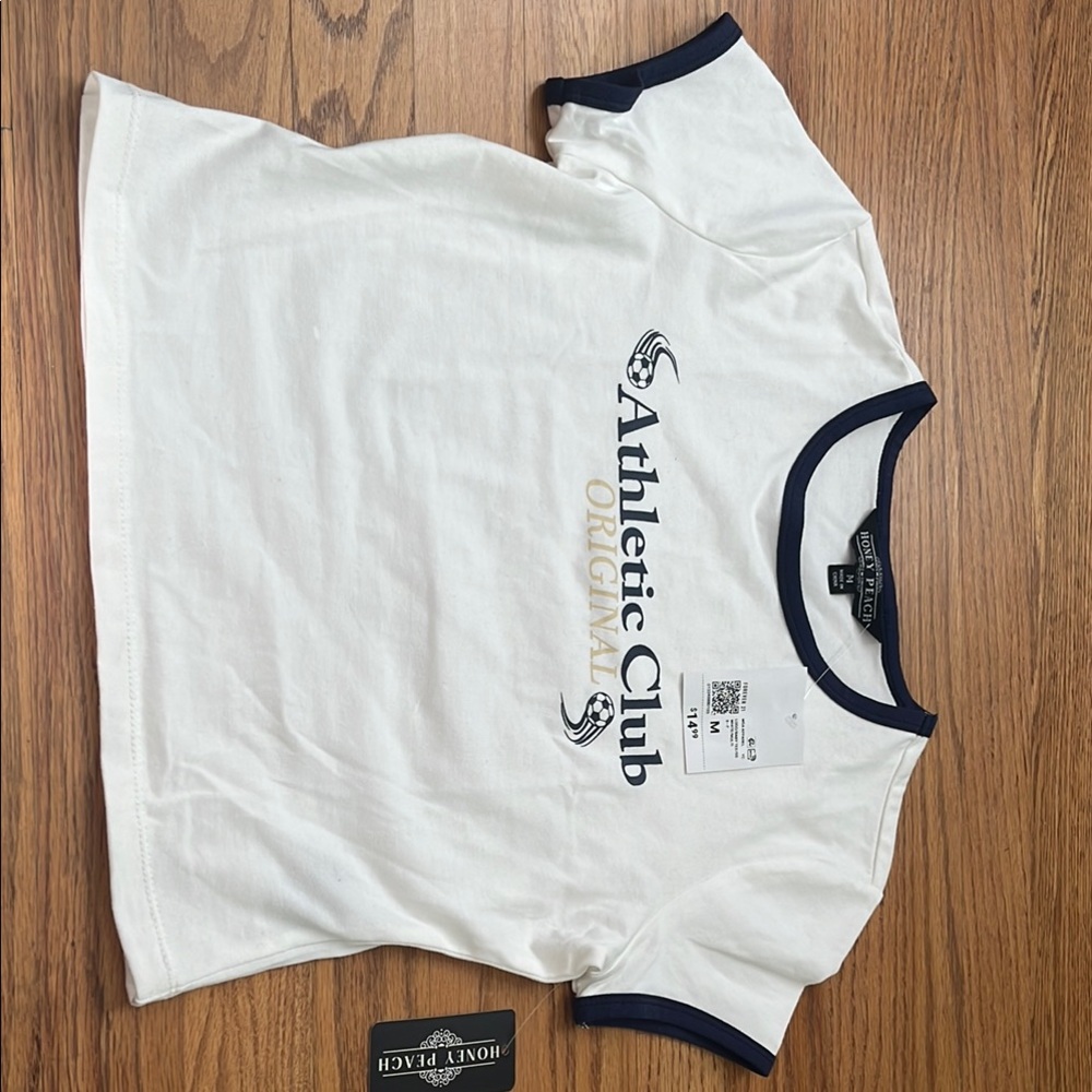 Kids White and Navy T-Shirt
